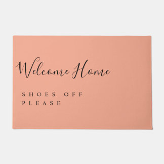 Trendy Modern Minimal Welcome Shoes Off  Fußmatte