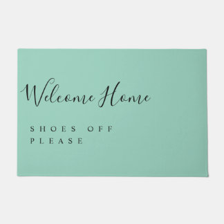 Trendy Modern Minimal Welcome Shoes Off  Fußmatte