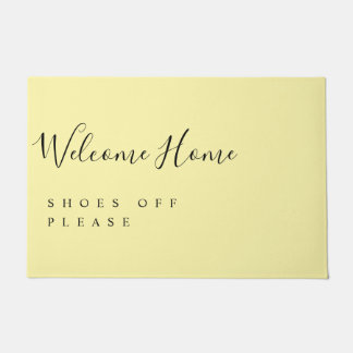Trendy Modern Minimal Welcome Shoes Off  Fußmatte