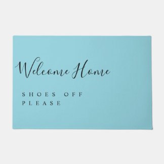 Trendy Modern Minimal Welcome Shoes Off  Fußmatte