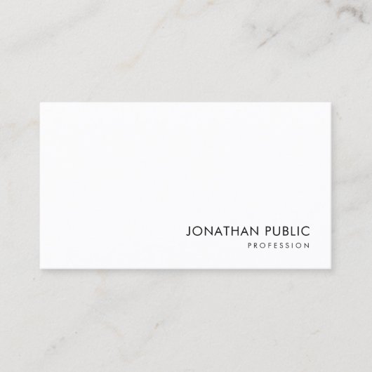 Trendy Modern Minimalist Elegant Design Template Visitenkarte (Vorderseite)