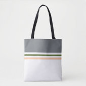 Trendy Modern minimalistisch gestreift Tasche (Vorderseite)