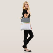 Trendy Modern minimalistisch gestreift Tasche (Am Model)