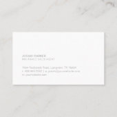 Trendy, modern, minimalistisch und ausgezeichnet g visitenkarte (Rückseite)