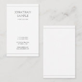 Trendy Modern Minimalistischer Design Chic Schlich Visitenkarte (Vorne/Hinten)