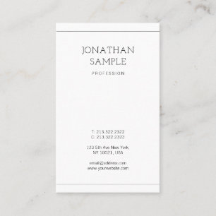 Trendy Modern Minimalistischer Design Chic Schlich Visitenkarte