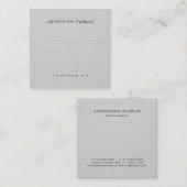 Trendy Modern Minimalistisches Berufliches Elegant Quadratische Visitenkarte (Vorne/Hinten)