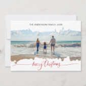 Trendy Modern Minimalistisches Weihnachtsgebäck Fo Einladung (Vorderseite)