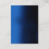 Trendy Modern Monogram Blue White Visitenkarte (Rückseite)