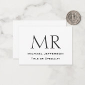 Trendy Modern Monogram Schlicht Minimalistisch Mitteilungskarte (Vorderseite/Rückseite Beispiel)