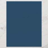 Trendy Modern Navy Blue Yoga Class Werbung Flyer (Hinten)