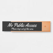 Trendy & Modern "No Public Access" Türschild (Vorderseite )