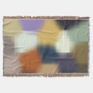 Trendy Modern Orange Blue Yellow Beige Lila Decke