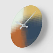 Trendy Modern Orange Blue Yellow Unique Pattern Runde Wanduhr (Winkel)