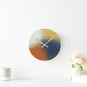 Trendy Modern Orange Blue Yellow Unique Pattern Runde Wanduhr (Zuhause)