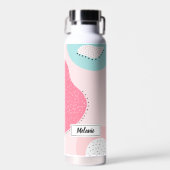 Trendy Modern Pastel Abstrakt Personalisiert Trinkflasche (Vorne)