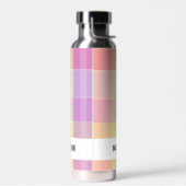Trendy Modern Personalisiert Kariert Trinkflasche (Links)