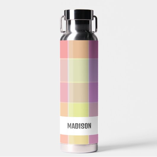 Trendy Modern Personalisiert Kariert Trinkflasche (Vorne)