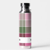 Trendy Modern Personalisiert Kariert Trinkflasche (Links)