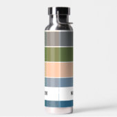 Trendy Modern Personalisiert Kariert Trinkflasche (Links)