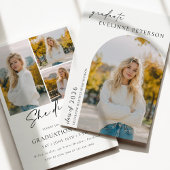 Trendy Modern Photo Graduation Invitation Einladung