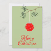 Trendy Modern Pickleball Ornament Grün Weihnachten (Vorderseite)