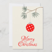 Trendy Modern Pickleball Ornament Rote Weihnachten (Vorderseite)