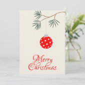 Trendy Modern Pickleball Ornament Rote Weihnachten (Stehend Vorderseite)