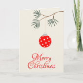 Trendy Modern Pickleball Ornament Rote Weihnachten (Vorderseite)