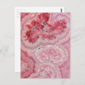 Trendy Modern Pink Agate Postkarte (Vorne/Hinten)