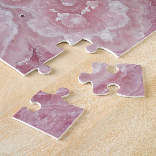 Trendy Modern Pink Agate Puzzle (Seite)
