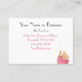 Trendy Modern Pink and Brown Nail Salon Visitenkarte (Rückseite)