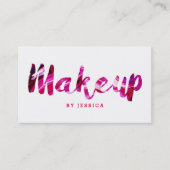 Trendy Modern Pink Makeup Artist Visitenkarte (Vorderseite)