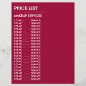 Trendy Modern Pink Makeup Künstlerwerbung Flyer (Hinten)