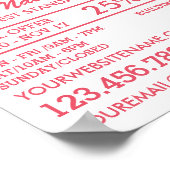 Trendy Modern Pink Nail Technician, Nagelstudio Poster (Ecke)