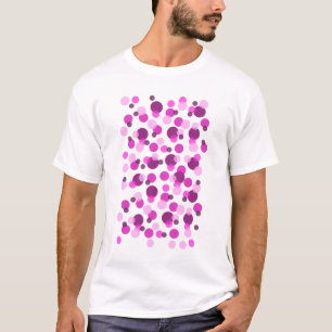 Trendy Modern Pink und Lila Polka Dot Muster T-Shirt