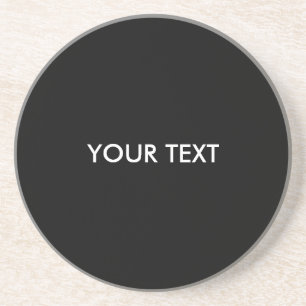 Trendy Modern Professional Custom Brand Name Black Getränkeuntersetzer