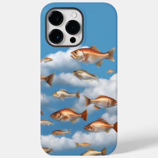 Trendy Modern Rain Fish Case-Mate iPhone Hülle (Rückseite)