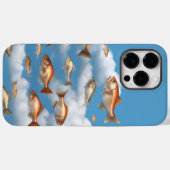 Trendy Modern Rain Fish Case-Mate iPhone Hülle (Rückseite (Horizontal))