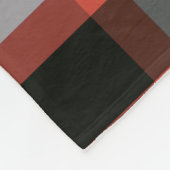Trendy Modern Red Black and White Kariert Fleecedecke (Ecke)