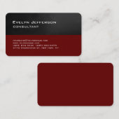 Trendy Modern Red Gray Stripes Consultant Visitenkarte (Vorne/Hinten)