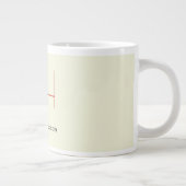 Trendy Modern Red Monogram Beige Jumbo-Tasse (Rechts)