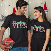 Trendy Modern Retro Christmas Vibes Candy Cane T-Shirt