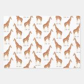 Trendy Modern Safari Jungle Animals Giraffe Geschenkpapier Set (Vorderseite 2)