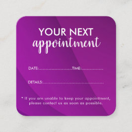 Trendy Modern Salon Appointment Reminder Card Terminkarte