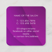 Trendy Modern Salon Appointment Reminder Card Terminkarte (Rückseite)