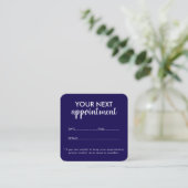 Trendy Modern Salon Appointment Reminder Card Terminkarte (Stehend Vorderseite)