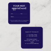 Trendy Modern Salon Appointment Reminder Card Terminkarte (Vorne/Hinten)