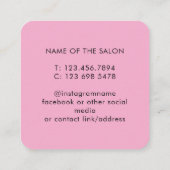 Trendy Modern Salon Appointment Reminder Card Terminkarte (Rückseite)