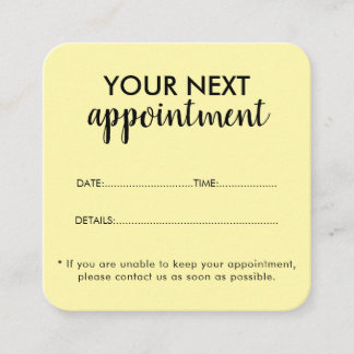 Trendy Modern Salon Appointment Reminder Card Terminkarte